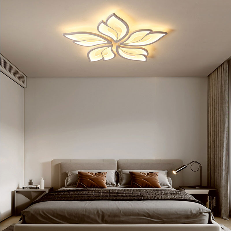 Lustra LED RFAN, Model K137-5, cu Telecomanda, 3 Tipuri de Lumina, Intensitate Reglabila, 61W, Alb