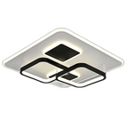 Lustra LED RFAN, Model R9057/S, Cu Telecomanda, 3 Tipuri De Lumina, Intensitate Reglabila, 150W, Negru/Alb
