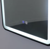 Oglinda LED Si Touch, 50 X 70 Cm, Cu Functie Dezaburire, Rama Negru Mat, J35, Smack