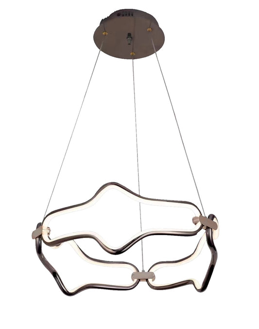 Lustra LED Tip Pendul RFAN, Model 1272/1, 3 Tipuri De Lumina, Inaltime Reglabila, 120W, Gri