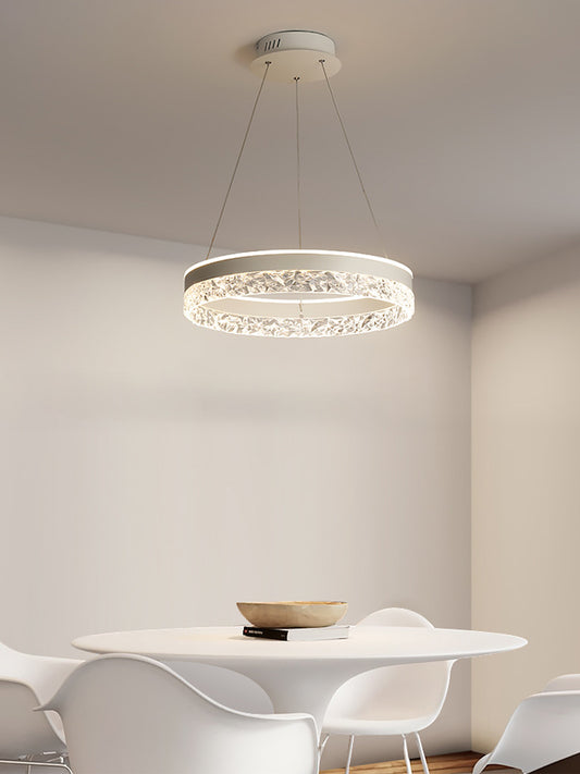 Lustra LED Tip Pendul RFAN, Model 1437WH, Cu Telecomanda, 3 Tipuri De Lumina, Inaltime Reglabila, 146W, Alb