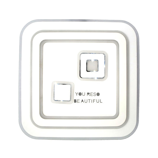 Lustra LED RFAN, Model 202, cu Telecomanda, 3 Tipuri de Lumina, Intensitate Reglabila, 200W, Alb