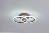 Lustra LED RFAN, Model B66-2 CF, cu Telecomanda, 3 Tipuri de Lumina, Intensitate Reglabila, 48W, Maro