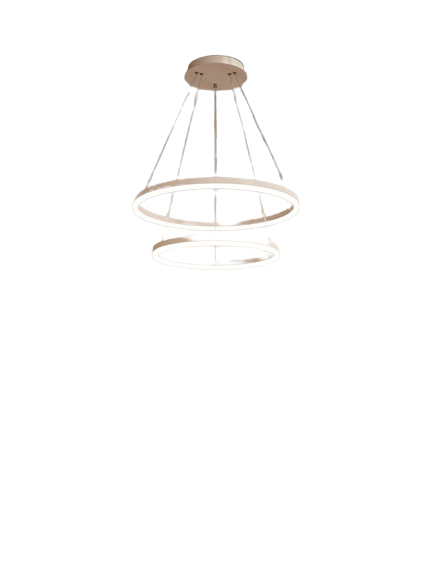 Lustra LED Tip Pendul RFAN, Model F310/2, Cu Telecomanda, 3 Tipuri De Lumina, Inaltime Reglabila, 120W, Alb