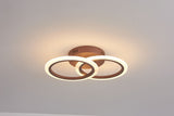 Lustra LED RFAN, Model B66-2 CF, cu Telecomanda, 3 Tipuri de Lumina, Intensitate Reglabila, 48W, Maro