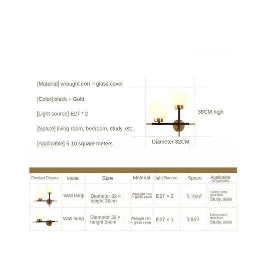 Lampa LED de Perete cu Abajur, 24x32 cm, Gold
