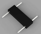 Conector Linie Sina Magnetica Aplicata Slim, Negru