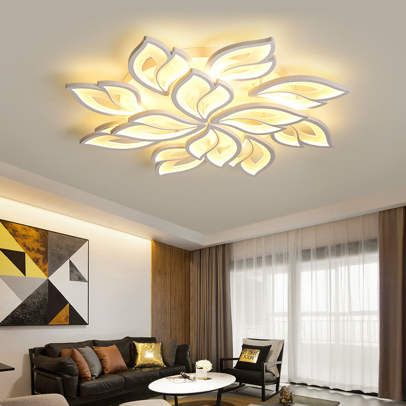 Lustra LED RFAN, Model K137/8+4, Cu Telecomanda, 3 Tipuri De Lumina, Intensitate Reglabila, 240W, Alb