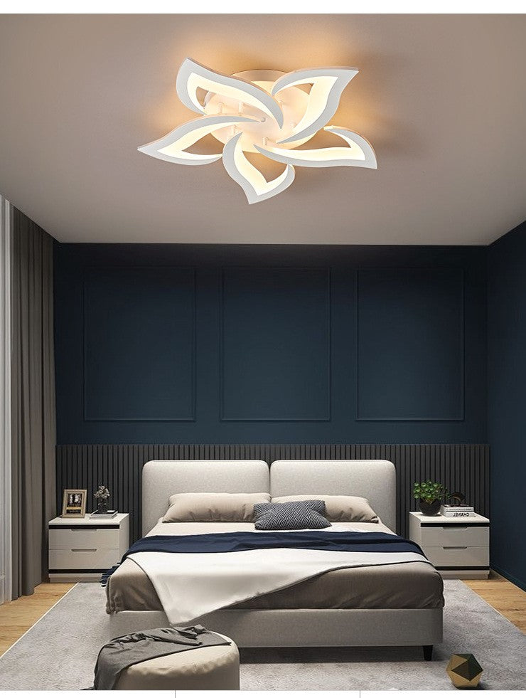 Lustra LED RFAN, Model M027-5, cu Telecomanda, 3 Tipuri de Lumina, Intensitate Reglabila, 49W, Alb