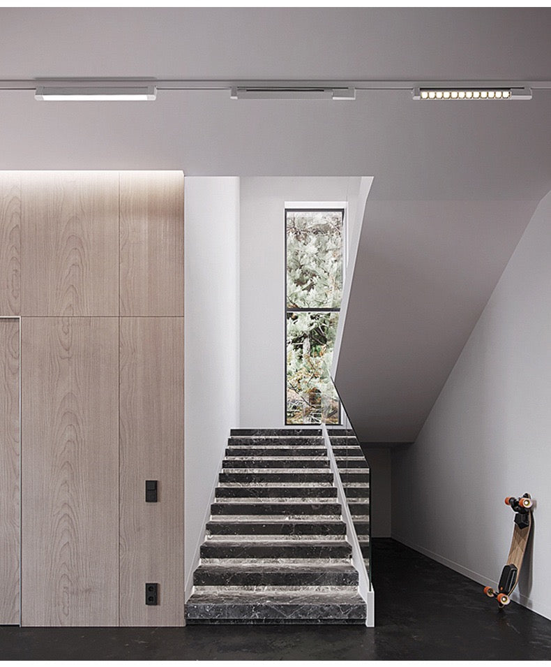 Proiector LED RFAN, Tip Grila, 30W, 4000K Lumina Neutra, Directionabil Pe Sina Monofazata, Alb