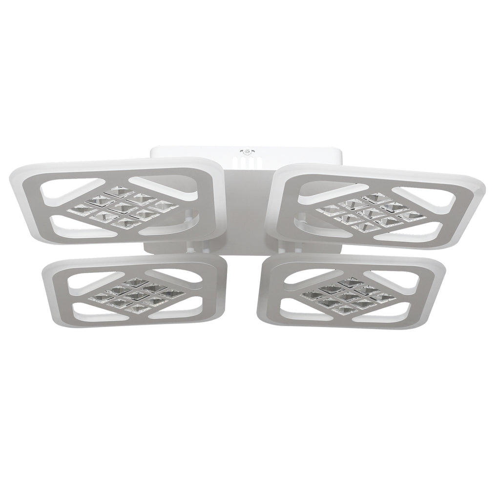 Lustra LED RFAN, Model C15/4, cu Telecomanda, 3 Tipuri de Lumina, Intensitate Reglabila, 100W, Alb