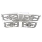 Lustra LED RFAN, Model C15/4, cu Telecomanda, 3 Tipuri de Lumina, Intensitate Reglabila, 100W, Alb