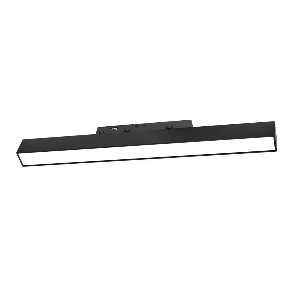Banda LED Sina Magnetica Incastrata, Lumina Calda, 12W, Negru