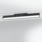 Banda LED Sina Magnetica Incastrata, Lumina Calda, 24W, Negru