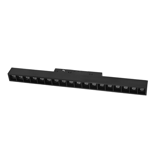 Grila LED Sina Magnetica Incastrata, Lumina Calda, 18W, Negru