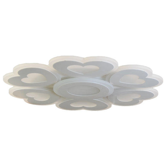 Lustra LED RFAN, Model 8119-5, cu Telecomanda, 3 Tipuri de Lumina, Intensitate Reglabila, 240W, Alb
