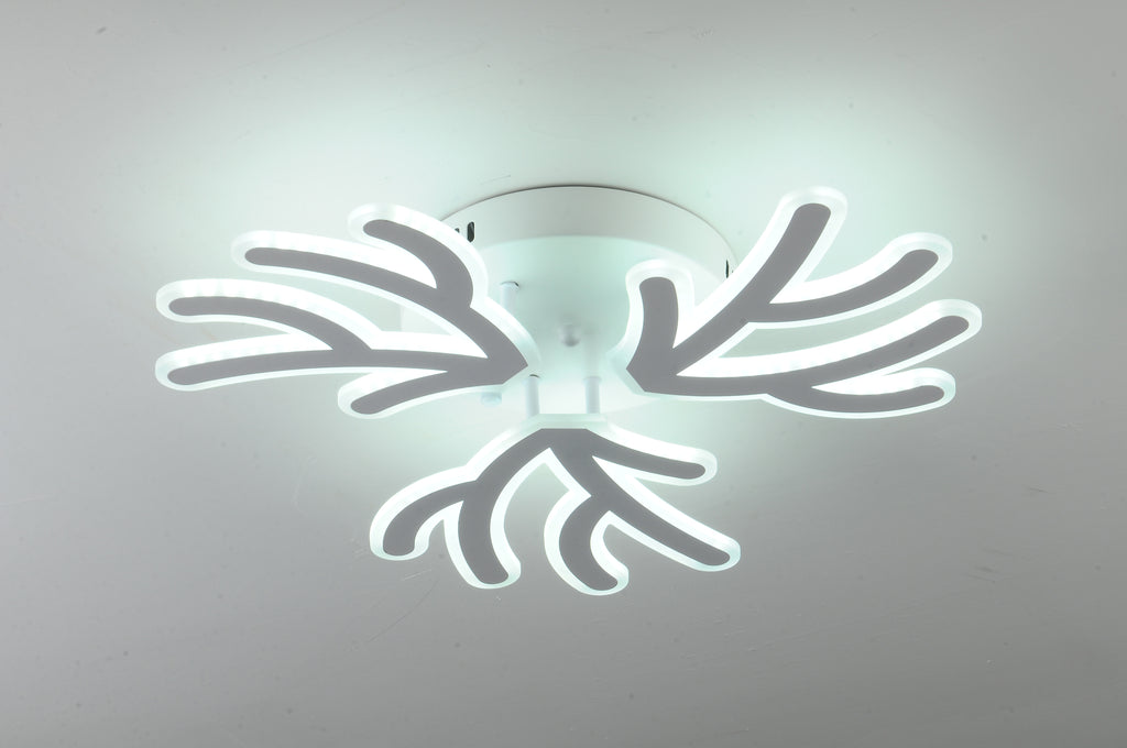 Lustra LED RFAN, Model K46-3, cu Telecomanda, 3 Tipuri de Lumina, Intensitate Reglabila, 150W, Alb