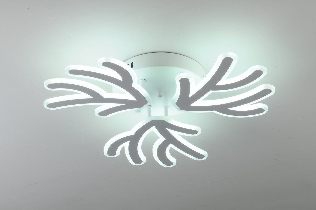 Lustra LED RFAN, Model K46-3, cu Telecomanda, 3 Tipuri de Lumina, Intensitate Reglabila, 150W, Alb