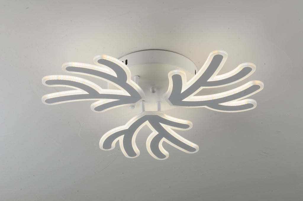 Lustra LED RFAN, Model K46-3, cu Telecomanda, 3 Tipuri de Lumina, Intensitate Reglabila, 150W, Alb
