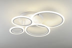 Lustra LED RFAN, Model K001-4, cu Telecomanda, 3 Tipuri de Lumina, Intensitate Reglabila, 118W, Alb