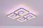 Lustra LED RFAN, Model M025-4, Cu Telecomanda, 3 Tipuri De Lumina, Intensitate Reglabila, 200W, Gri