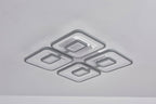 Lustra LED RFAN, Model M025-4, Cu Telecomanda, 3 Tipuri De Lumina, Intensitate Reglabila, 200W, Gri