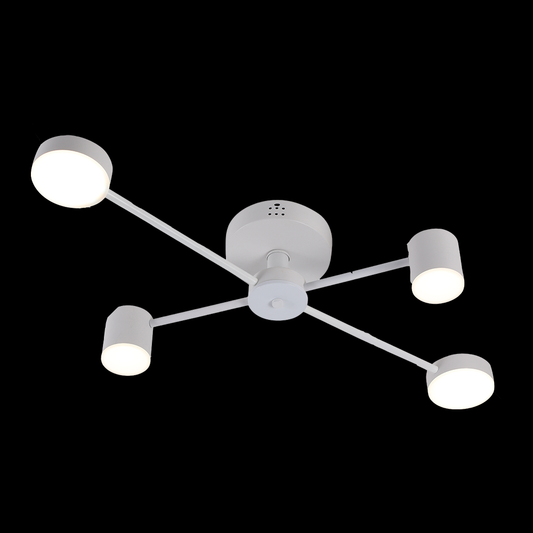 Lustra LED RFAN, Model R9029-4, cu Telecomanda, 3 Tipuri de Lumina, Intensitate Reglabila, 48W, Alb