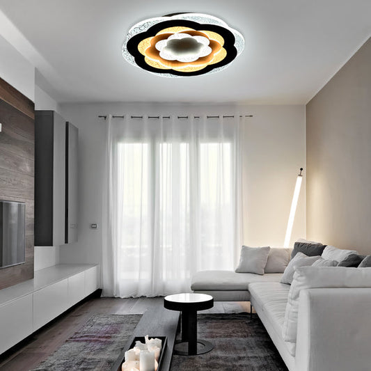 Lustra LED RFAN, Model C66/500, cu Telecomanda, 3 Tipuri de Lumina, Intensitate Reglabila, 140W, Alb