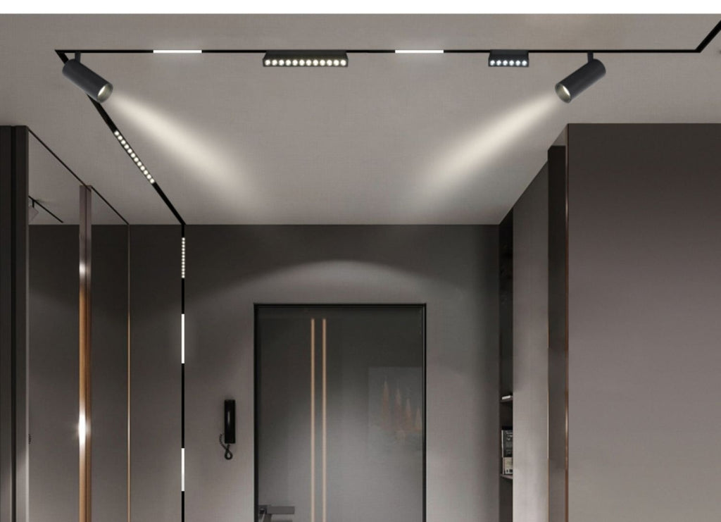 Grila LED Pliabila Sina Magnetica Incastrata, Lumina Neutra, 12W, Negru