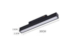 Banda LED Sina Magnetica Incastrata, Lumina Neutra, 12W, Negru