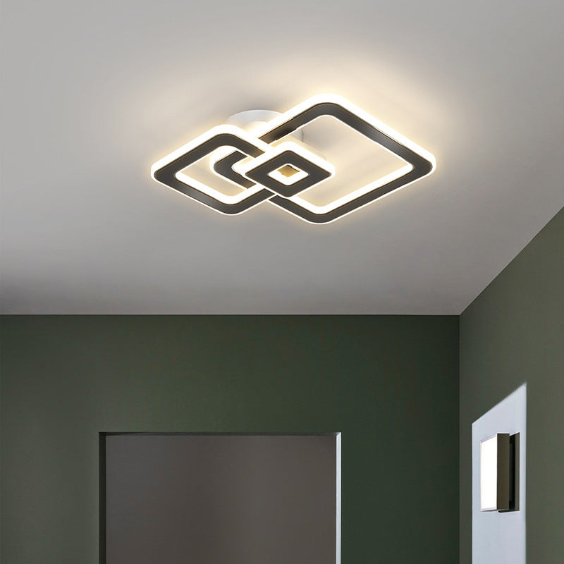 Lustra LED RFAN, Model 8166-1, 3 Tipuri de Lumina, 60W, Negru