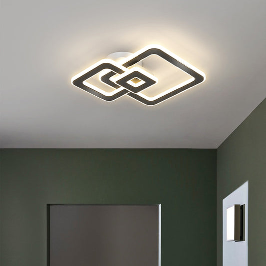 Lustra LED RFAN, Model 8166-1, 3 Tipuri de Lumina, 60W, Negru