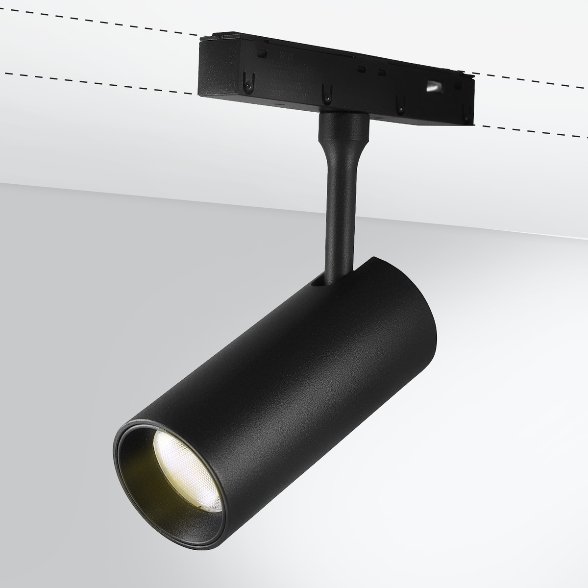 Proiector LED Sina Magnetica Incastrata, Lumina Calda, Reglabil, 12W, Negru