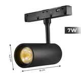 Proiector LED Sina Magnetica Incastrata, Lumina Calda, Reglabil, 7W, Negru