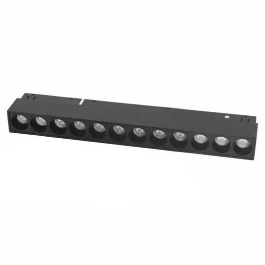 Grila LED Sina Magnetica Incastrata, Lumina Calda, 12W, Negru