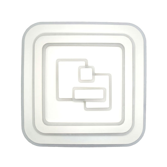 Lustra LED RFAN, Model 203, cu Telecomanda, 3 Tipuri de Lumina, Intensitate Reglabila, 240W, Alb