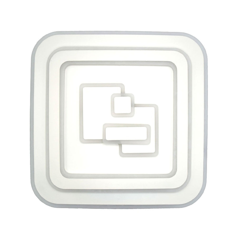 Lustra LED RFAN, Model 203, cu Telecomanda, 3 Tipuri de Lumina, Intensitate Reglabila, 240W, Alb