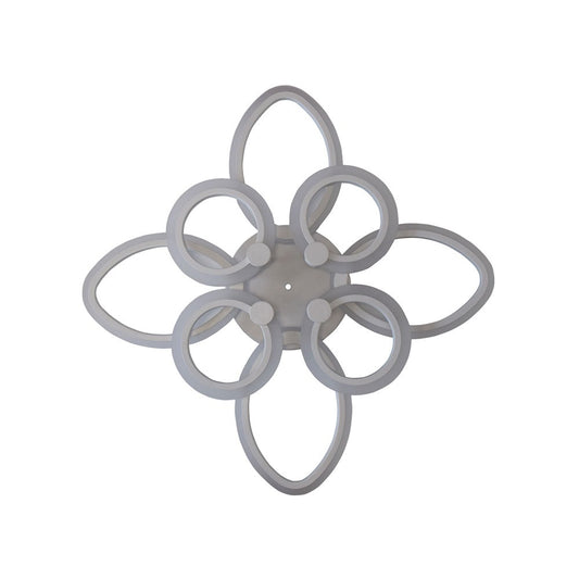 Lustra LED RFAN, Model MX2490-4, cu Telecomanda, 3 Tipuri de Lumina, Intensitate Reglabila, 160W, Alb
