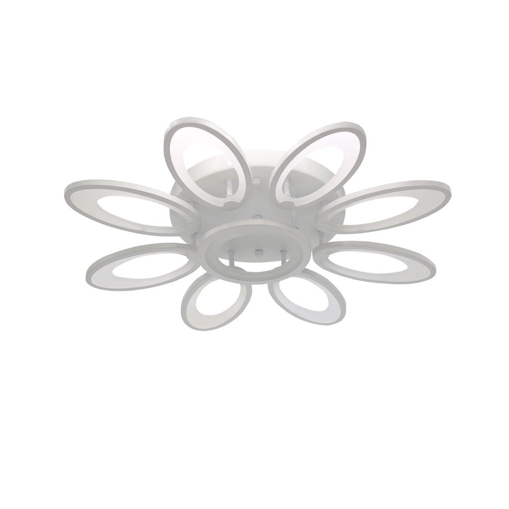 Lustra LED RFAN, Model M003/8+1, cu Telecomanda, 3 Tipuri de Lumina, Intensitate Reglabila, 200W, Alb