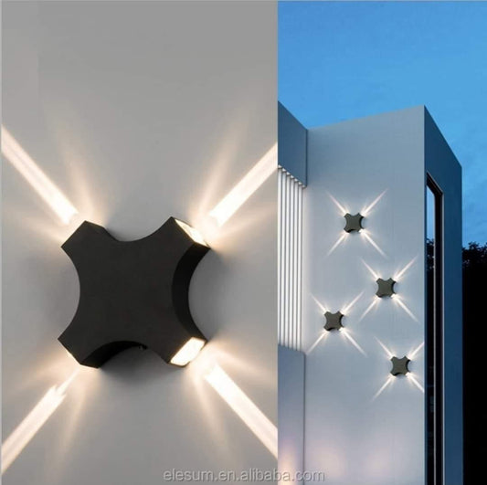 Aplica Exterior RFAN, Model L987, Material Aluminiu, IP65, Lumina Neutra, 8W, Negru