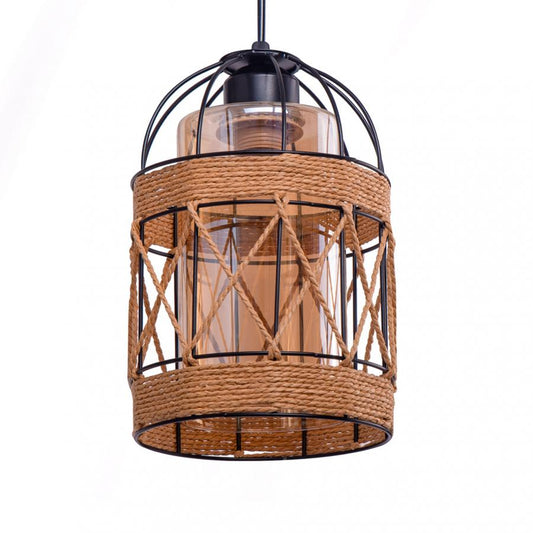 Pendul RFAN, Model 3027/1, cu Abajur, 1 x E27, Inaltime Reglabila, Negru