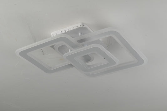 Lustra LED RFAN, Model M988-3, cu Telecomanda, 3 Tipuri de Lumina, Intensitate Reglabila, 170W, Alb