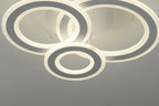 Lustra LED RFAN, Model M978-3C, cu Telecomanda, 3 Tipuri de Lumina, Intensitate Reglabila, 178W, Alb