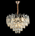 Candelabru RFAN, Model 7001, Textura Cristal, Metal, 8 x E27, Auriu