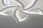Lustra LED RFAN, Model M396-5RGB, cu Telecomanda, 3 Tipuri de Lumina plus Lumina RGB, Intensitate Reglabila, 146W, Alb
