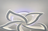 Lustra LED RFAN, Model M396-5RGB, cu Telecomanda, 3 Tipuri de Lumina plus Lumina RGB, Intensitate Reglabila, 146W, Alb