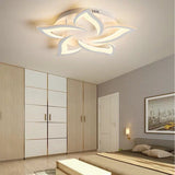 Lustra LED RFAN, Model M027-5, cu Telecomanda, 3 Tipuri de Lumina, Intensitate Reglabila, 49W, Alb