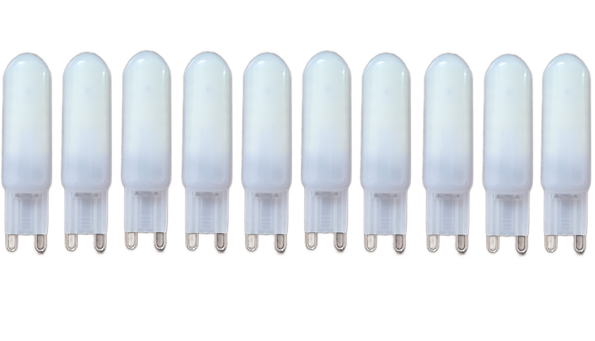 Set 10 x Becuri LED RFAN, G9 MAT, Lumina Rece, 6000K, 3W