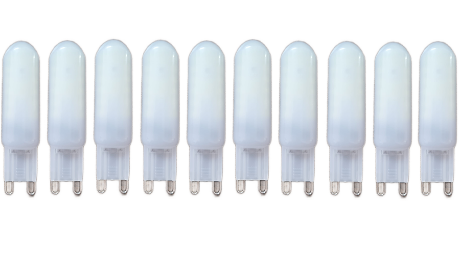 Set 10 x Becuri LED RFAN, G9 MAT, Lumina Rece, 6000K, 3W