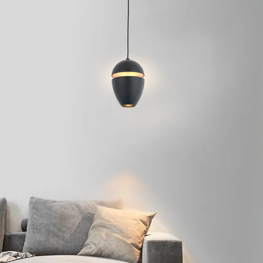 Pendul LED RFAN, Model D20899, Lumina Neutra, Inaltime Reglabila, 7W, Negru Mat
